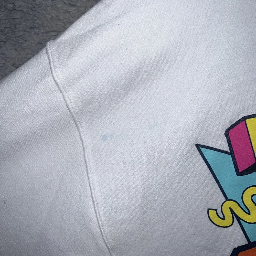 Pac-Man C-Life Sweater Men's Size M White Graphic 